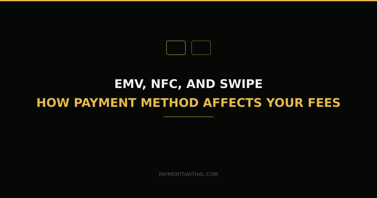 EMV chip, NFC contactless, and magnetic stripe payment methods compared