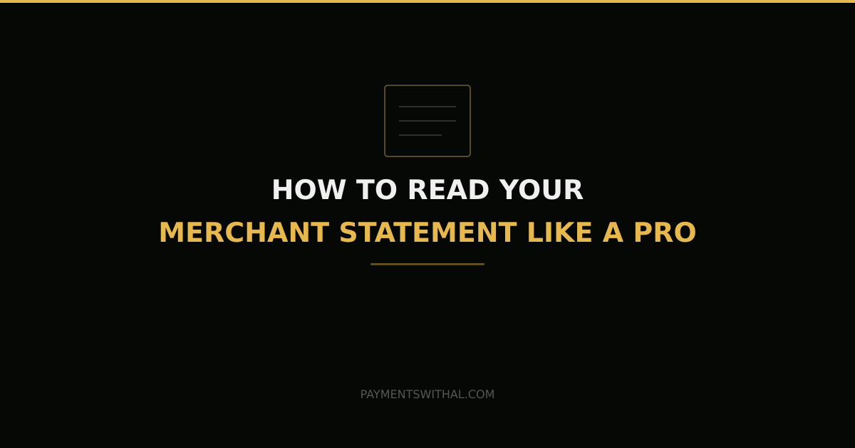 How to Read Your Merchant Statement Like a Pro